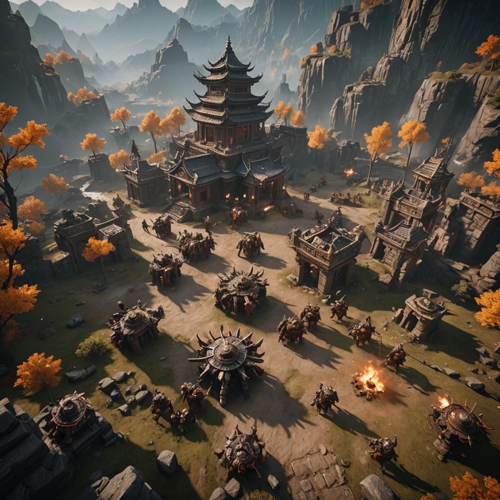 Epic Warlords in 3D Game Cinematic Style