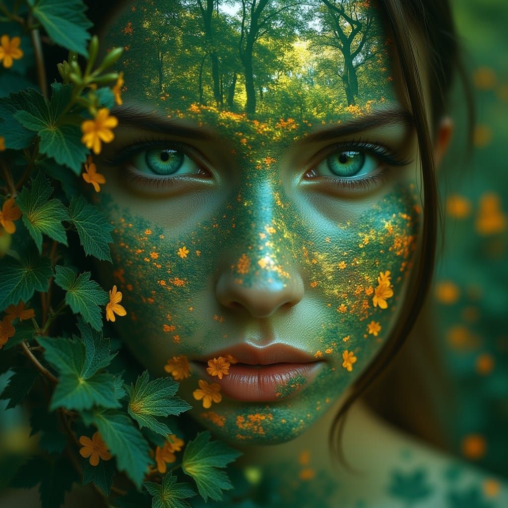 Wild Beauty with Green Eyes