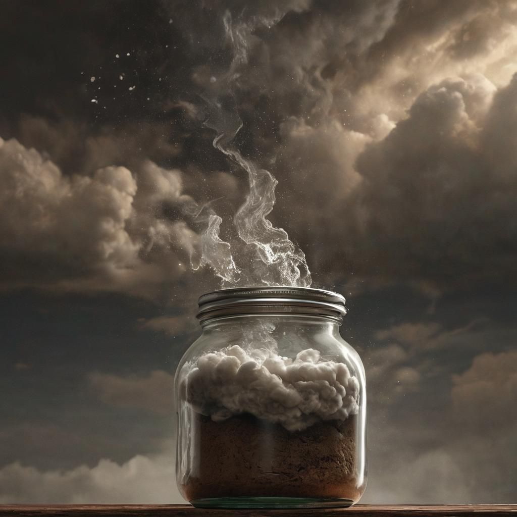 Storm in a Jar: Hyperrealistic 3D Rendering