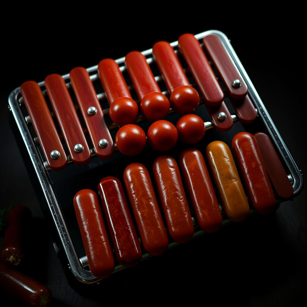 Sausage Glockenspiel in Hyperrealistic Style