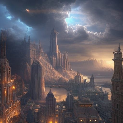 Epic Explosion in Digital Matte Painting