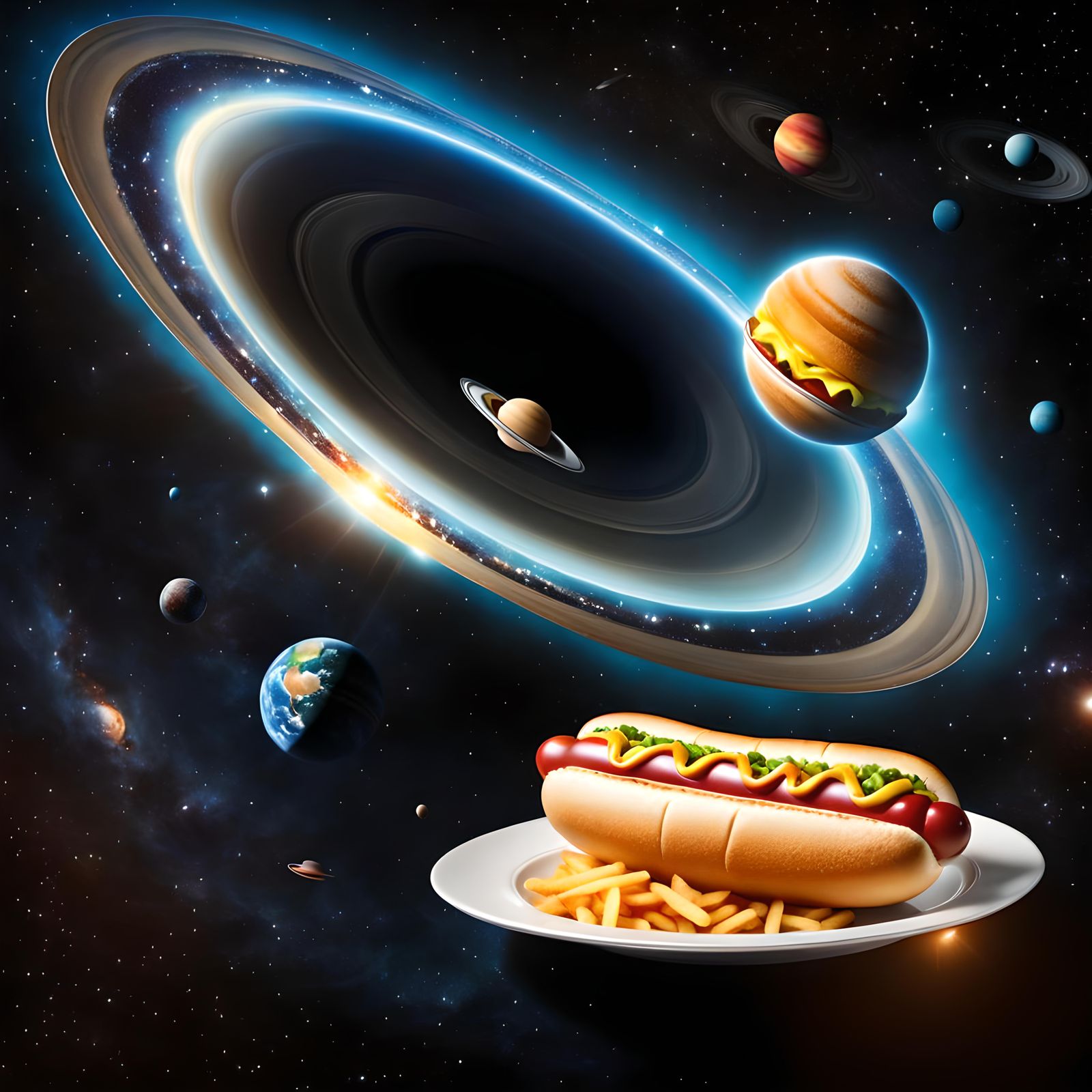 The hot dog lost in space