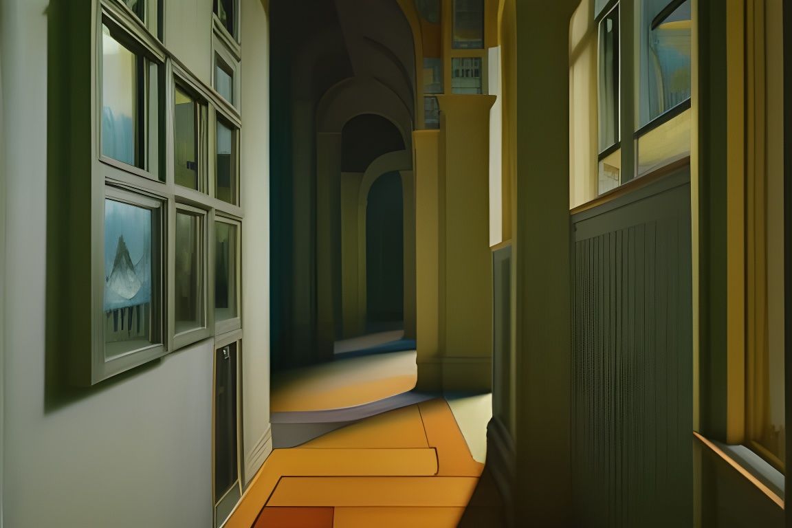 Street View From Window with Multiple Focal Points