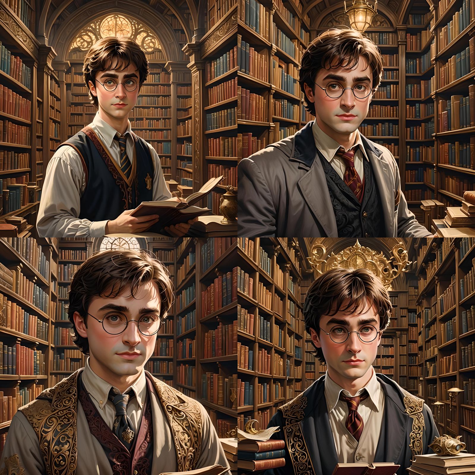 Harry Potter in a Modern Wizard Library, by Lord Elboron