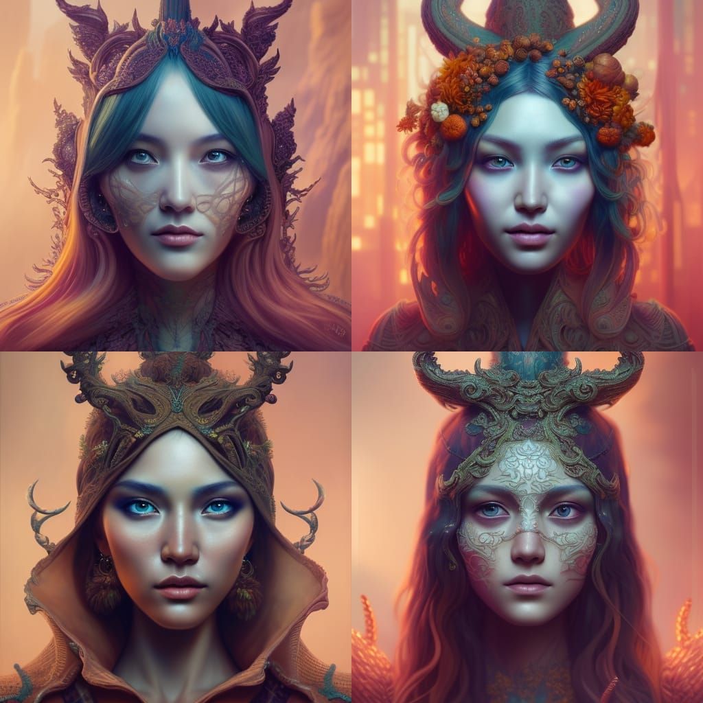 Pumpkin Spice Latte Portrait in Fantasy Art Style
