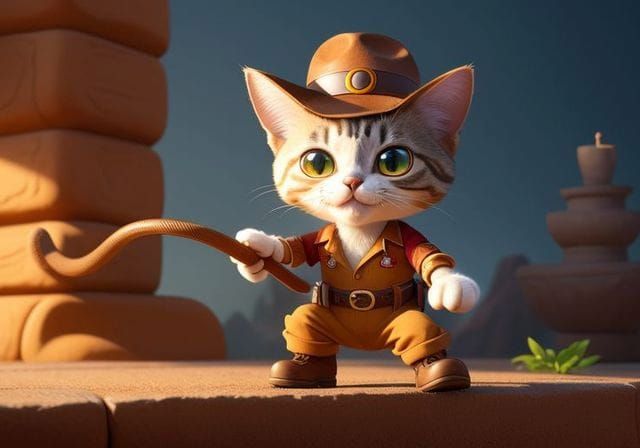 13 Days of Halloween Countdown - Caturday Costumes (Dr. Indiana Jones costume)