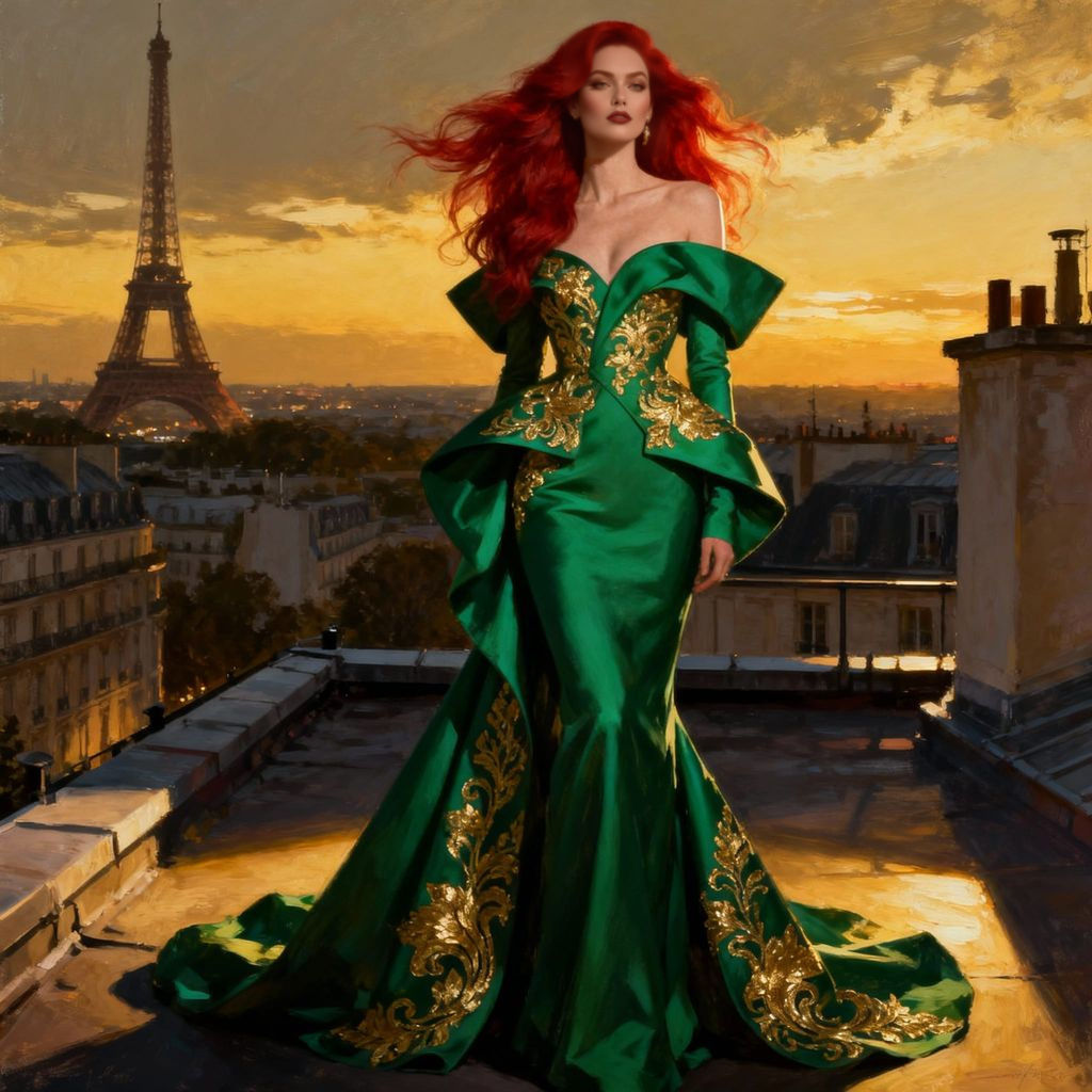 Stunning Fashion Diva in Elegant Attire