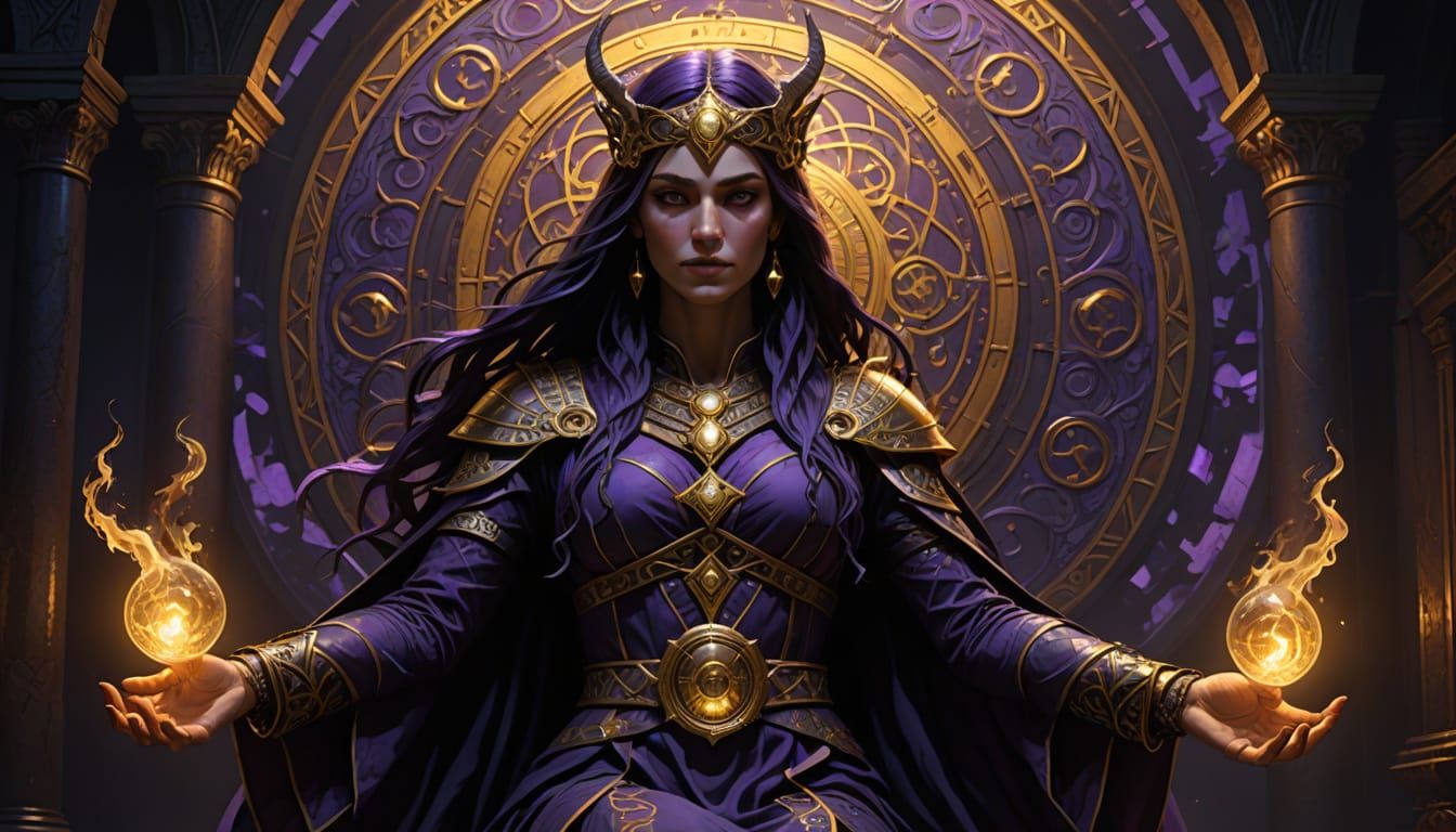 Hekate Encounters Lord of Shadows in Dark Fantasy