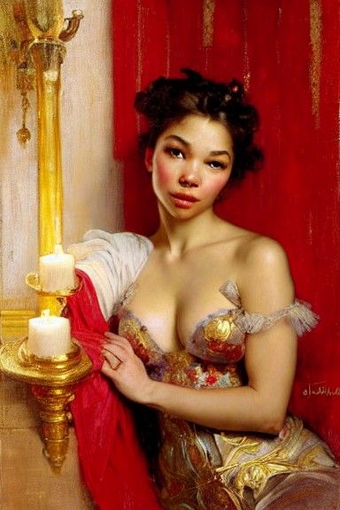 Jessica Parker Kennedy: Sensual Victorian Oil Painting
