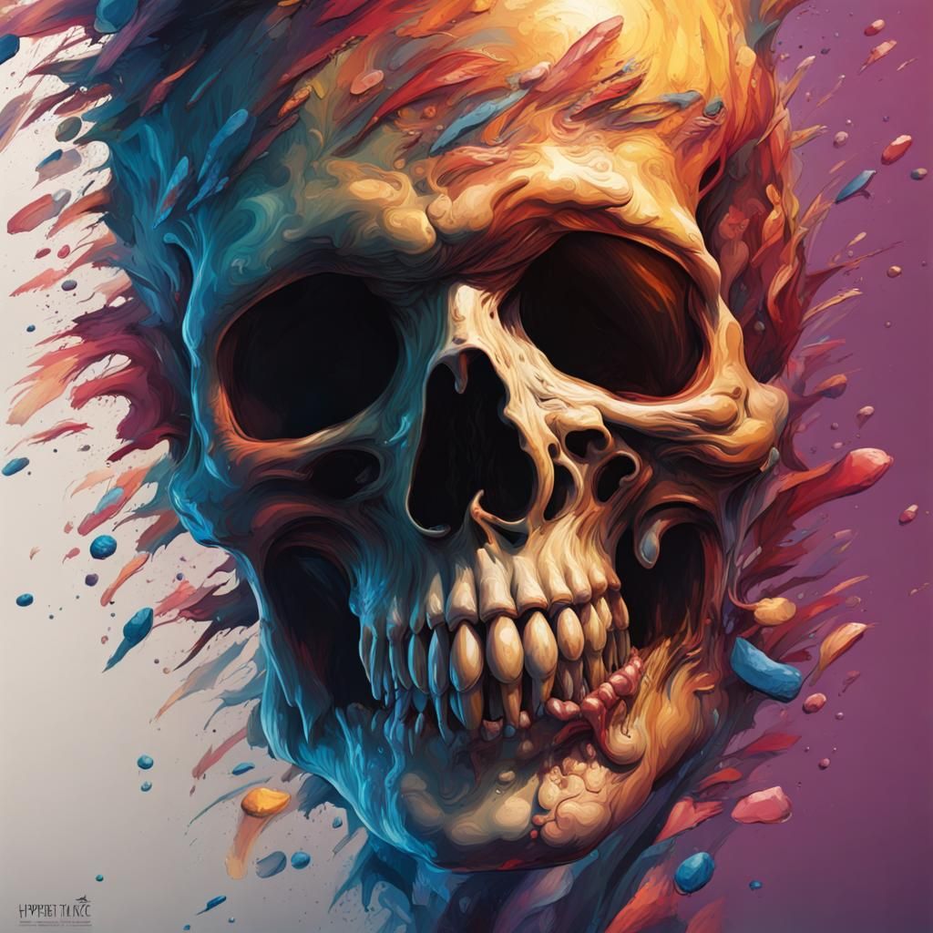 Hyperrealistic Death and Taxes Concept Art