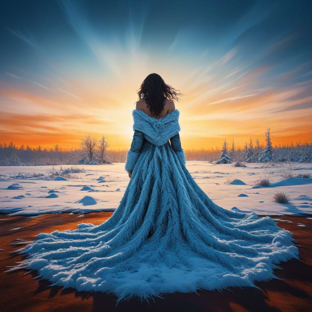 Latin Winter Druid in Surreal Impasto Style