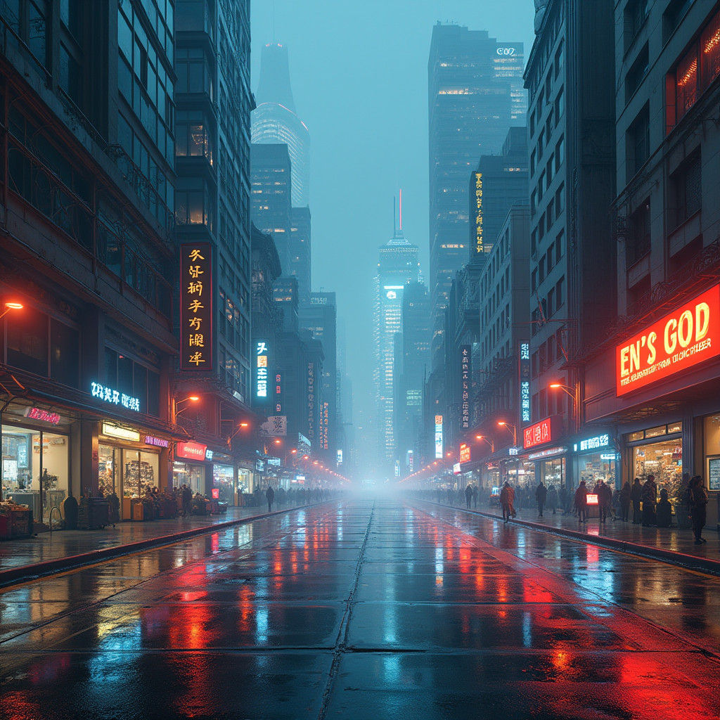 Futuristic Metropolis in 2089: Cyberpunk Cityscape