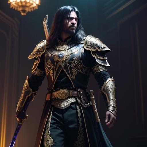 Royal God Knight in Winged Armor, Cinematic Still