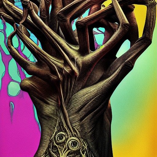 Eldritch Tree of Skulls and Hands