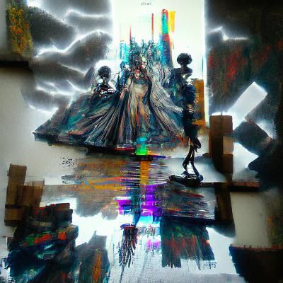 Divine Light: Cubist Synthwave Retrofuturism