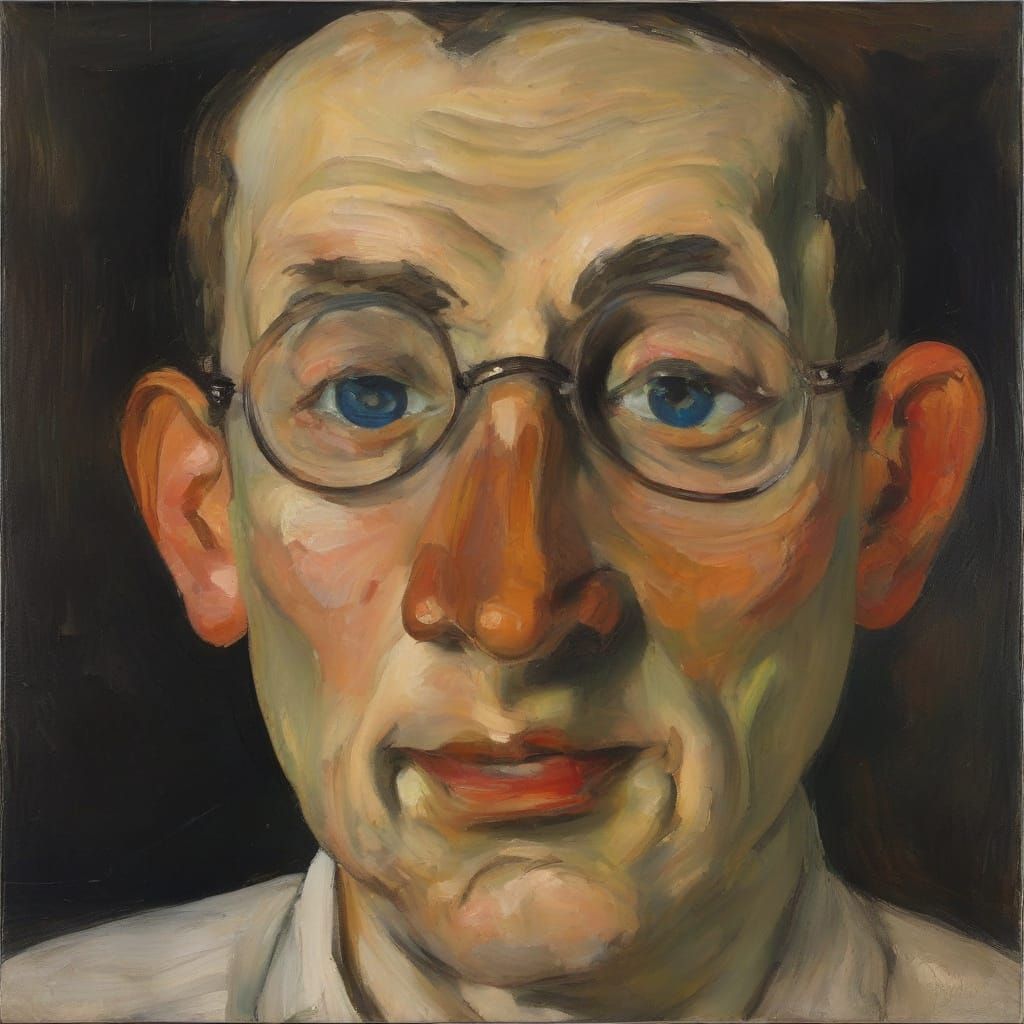 Abstract Faces on Eyeglasses in Expressive Style