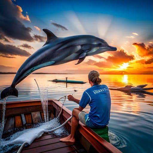 Dolphins in Surreal Medical Bay