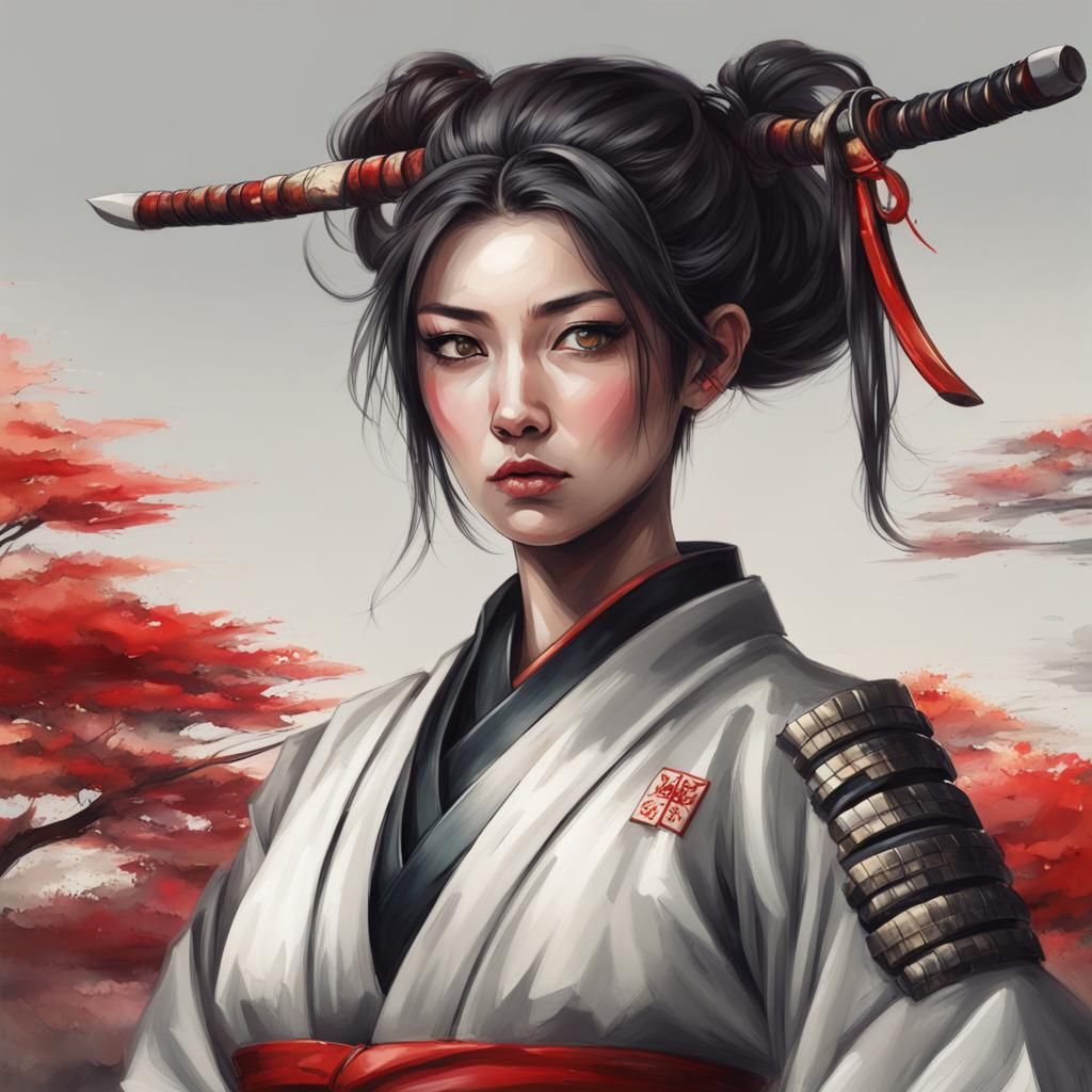 Samurai Girl: An AI Attempt at Realistic Image