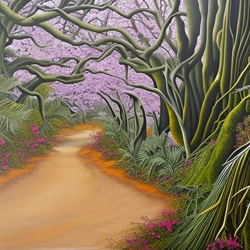 Fantasy Rainforest Concept Art with Dark Shadows