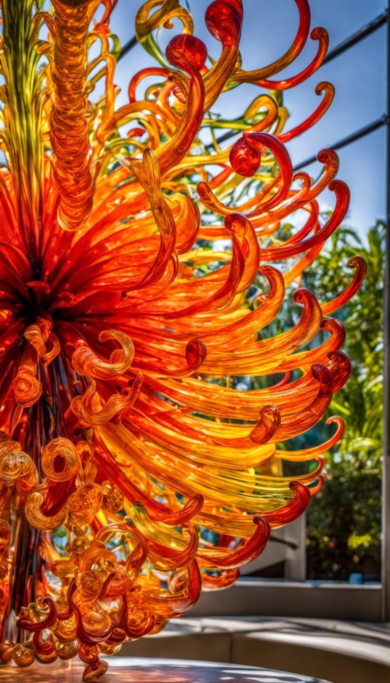 Intricate Glass Sculpture Menagerie in Photorealistic Style