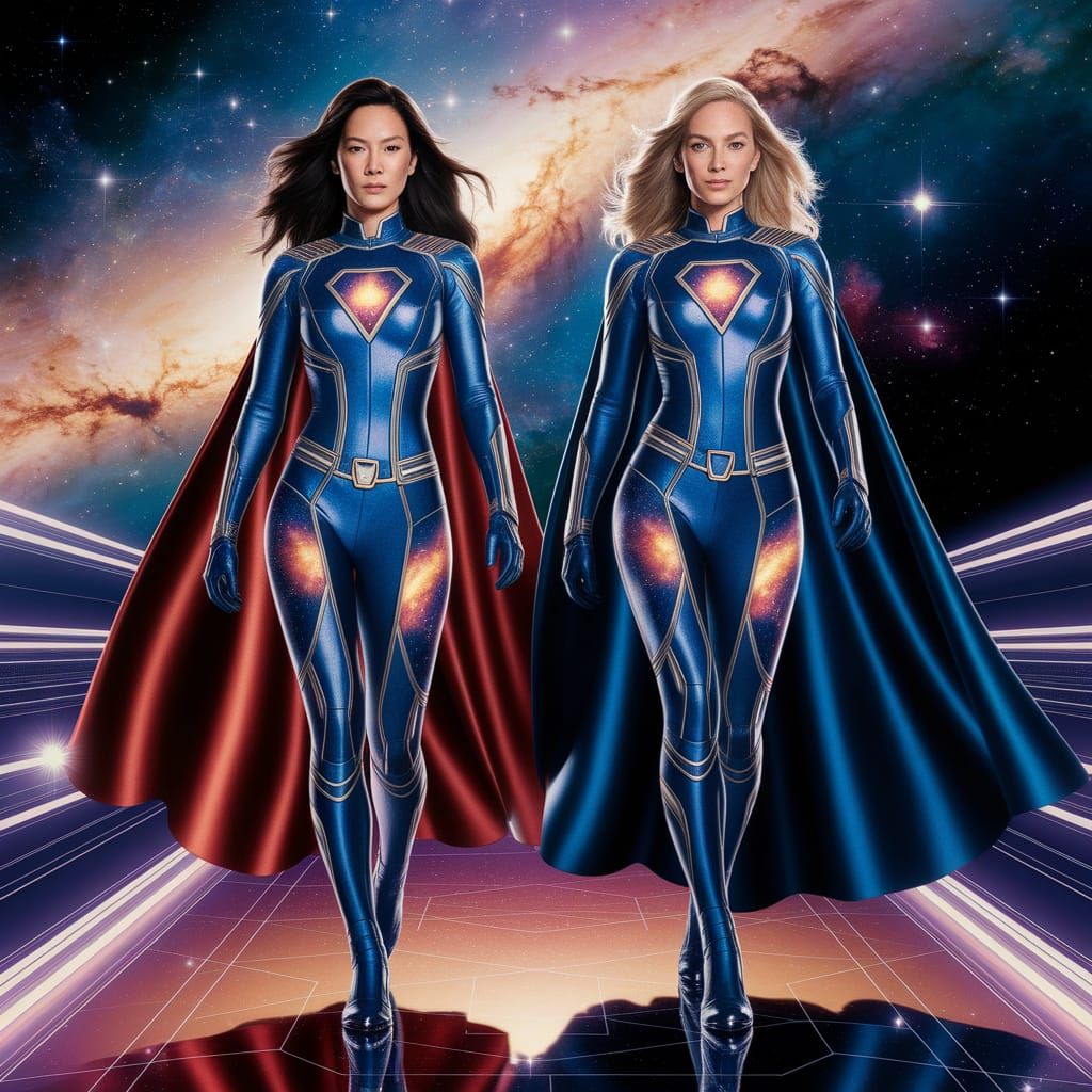Galactic Superheroines Shine in Cosmic Runway Show