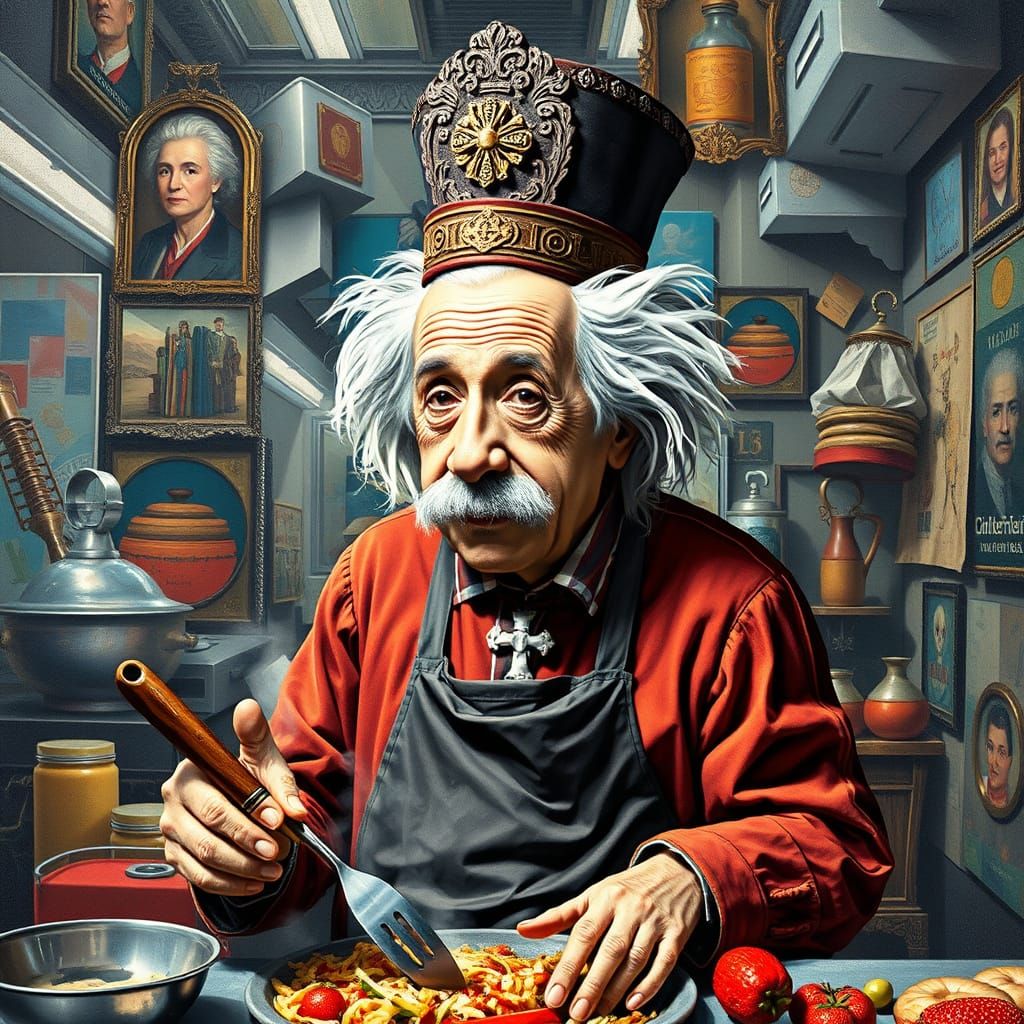 Einstein in Metaverse: Street Art Style