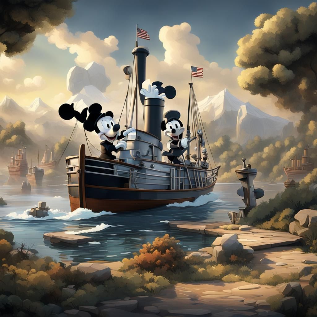 Steamboat Willie is a 1928 American animated short film dire...