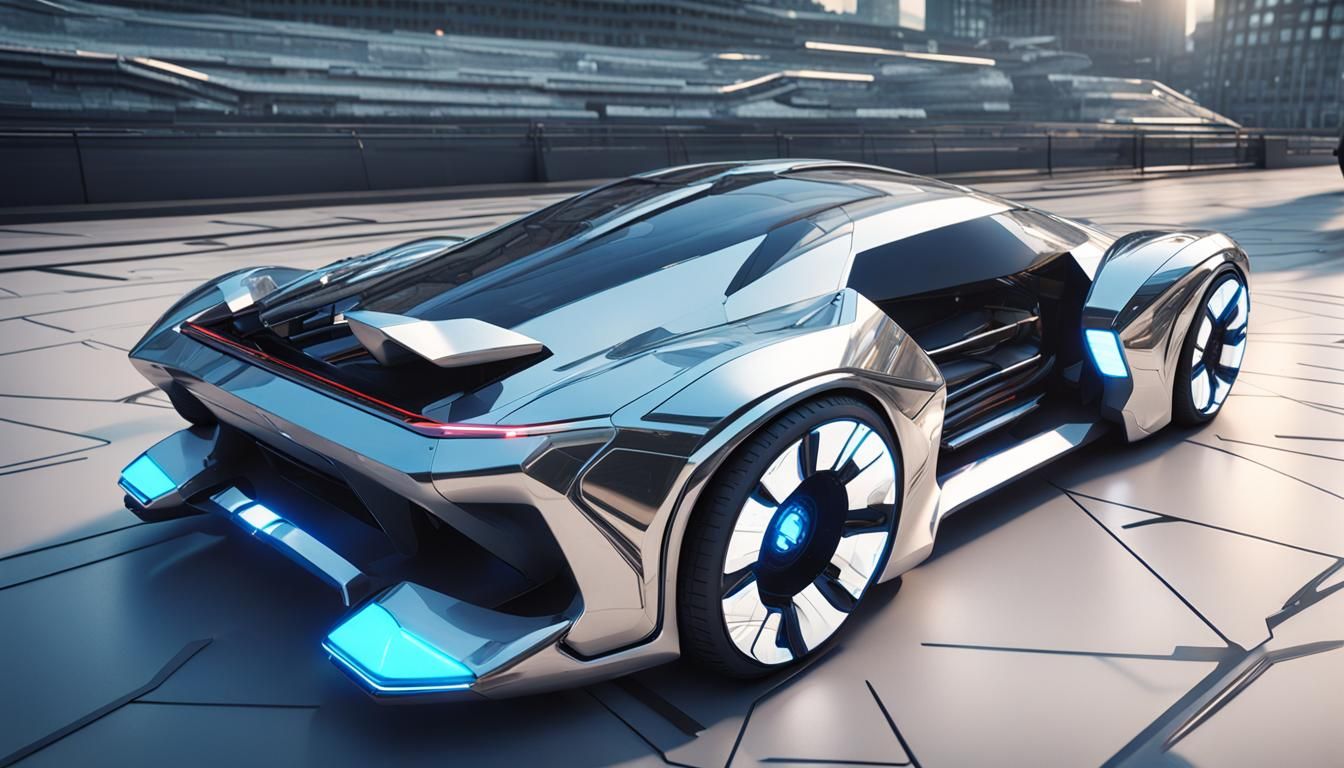 Futuristic Hi-Speed Car in Cinematic 3D Style