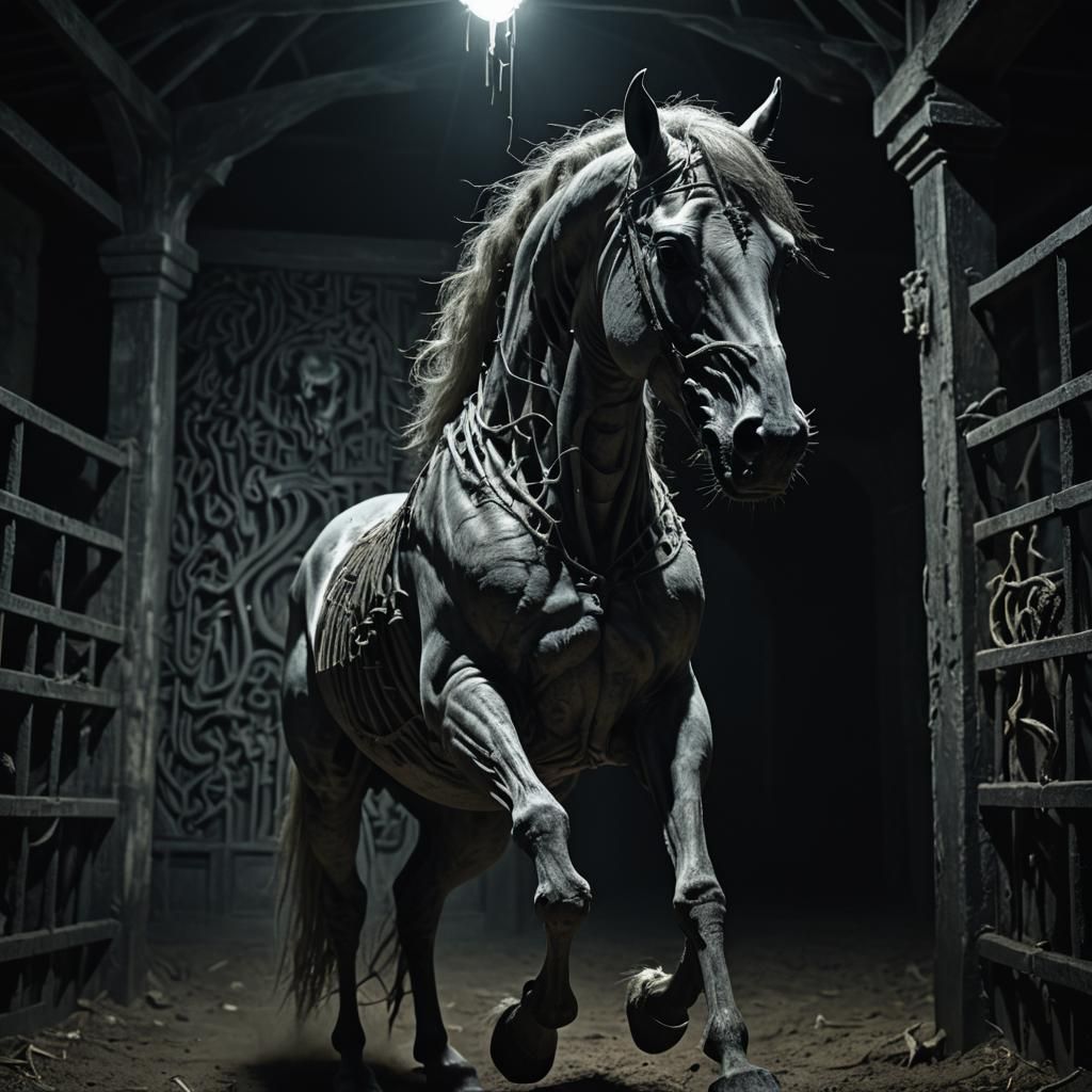 Ethereal Horse in Gothic Macabre Stable