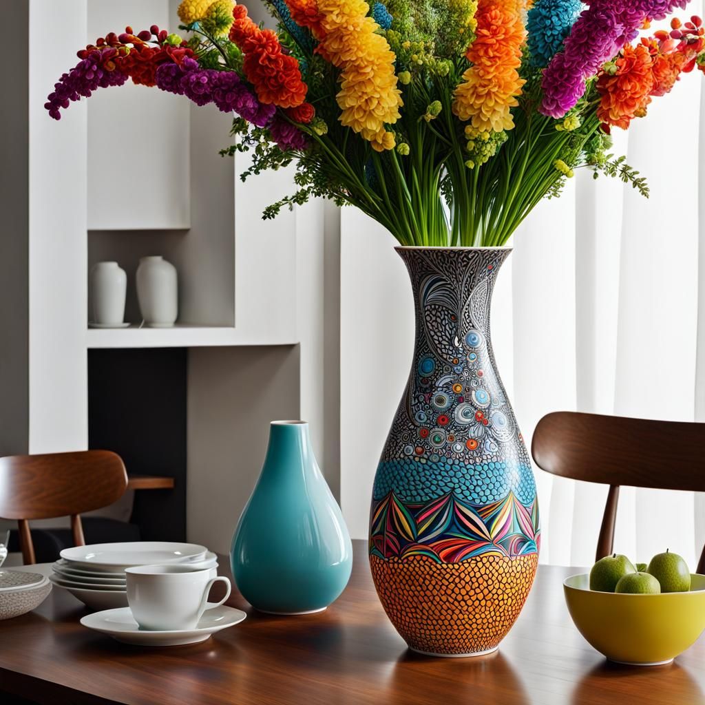 Zentangle Vase in Volumetric Lighting