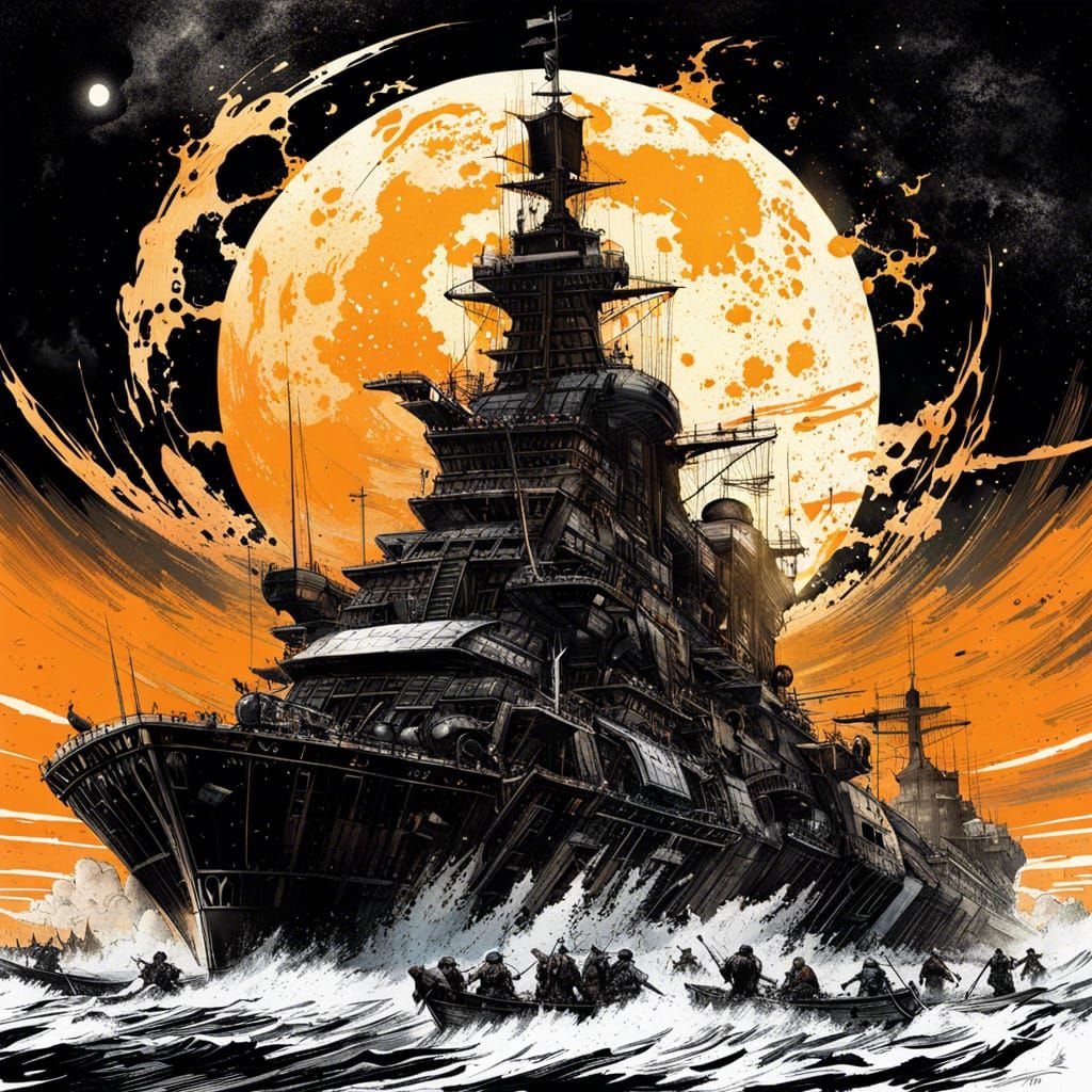 Futuristic Vikings Defend During Solar Eclipse: Splash Art