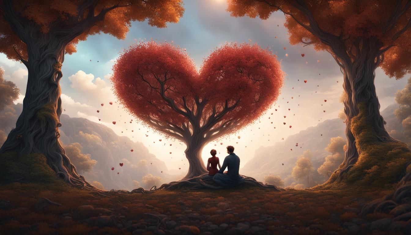 Heart Tree: A Matte Painting of Family