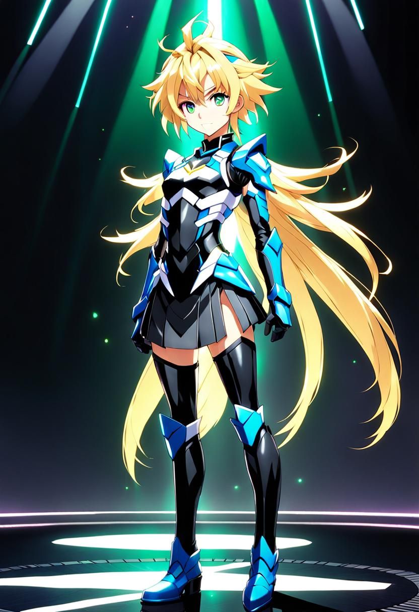 masterpiece, astalos_(armor), skirt, skin_tight, bodysuit, navel_cutout, thigh_boots, looking_at_viewer, armpit_crease, ...