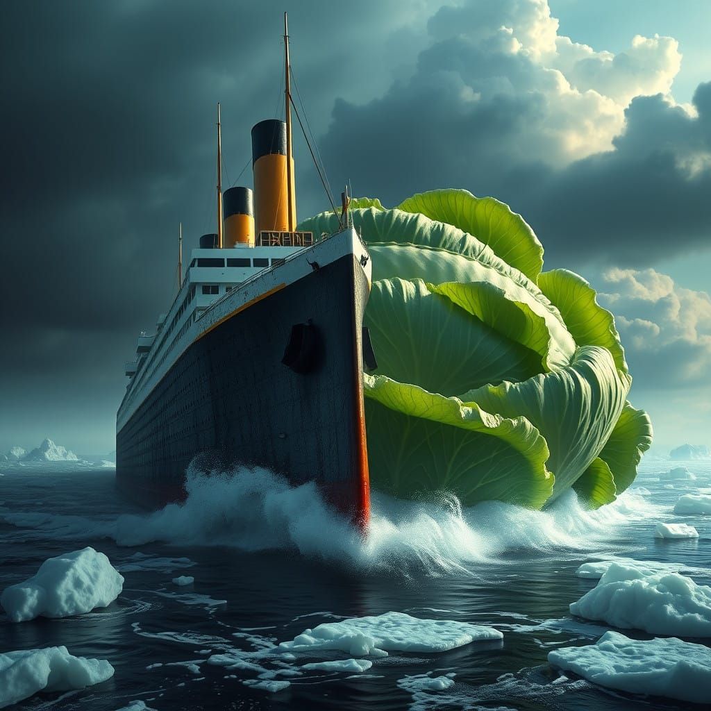 Titanic Majestically Navigates Icy Waters Amidst a Colossal...
