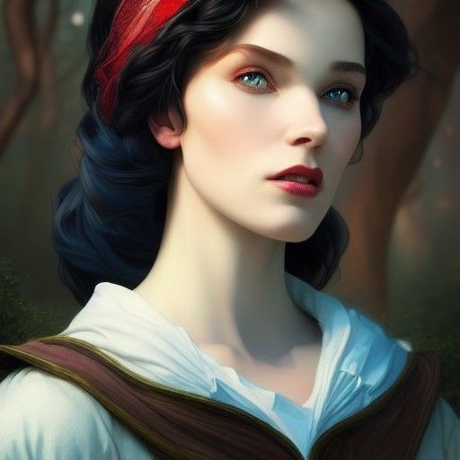 Snow White Portrait in Artgerm Style