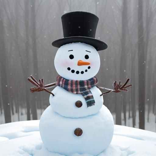 AI Generated Snowman Image
