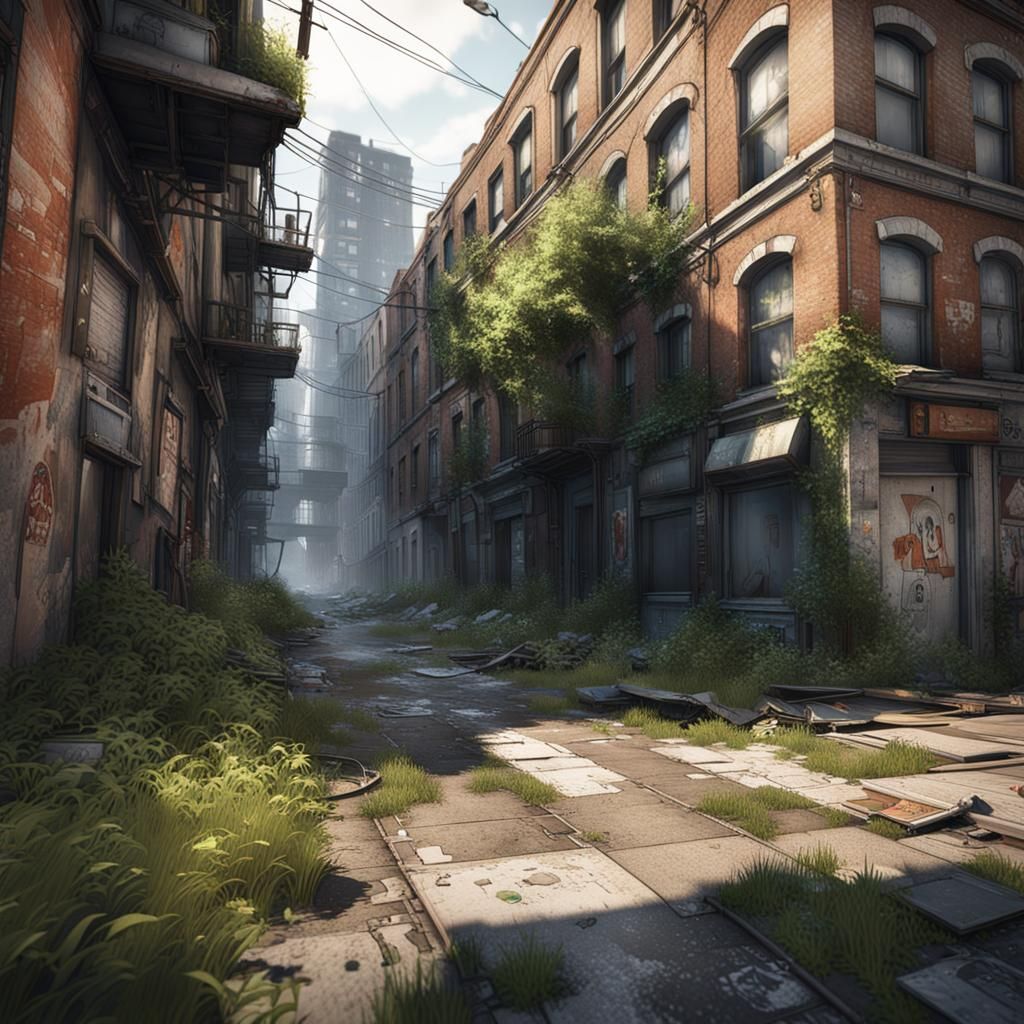 Gritty Urban Sketches in 3D Game Style