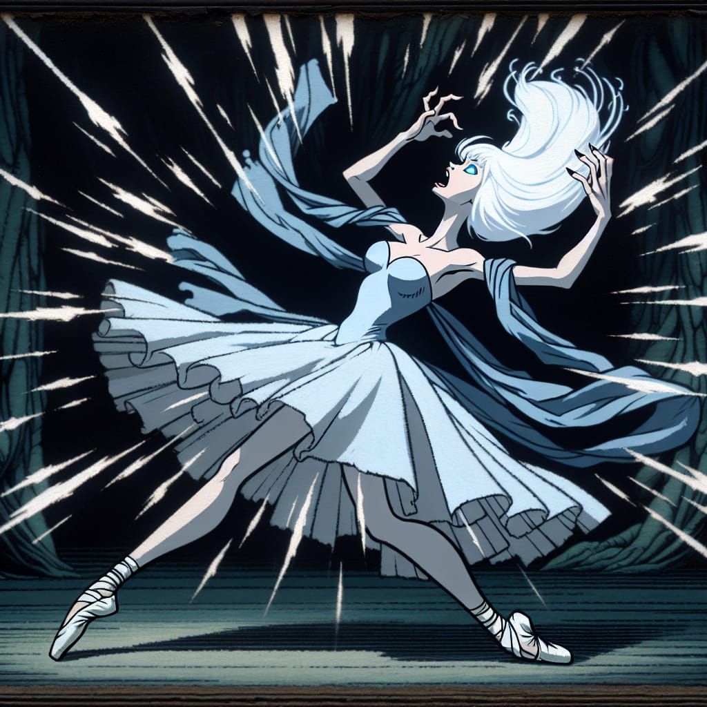 Albino Princess Transforms Amidst Jungle Ruins in Retro Cart...