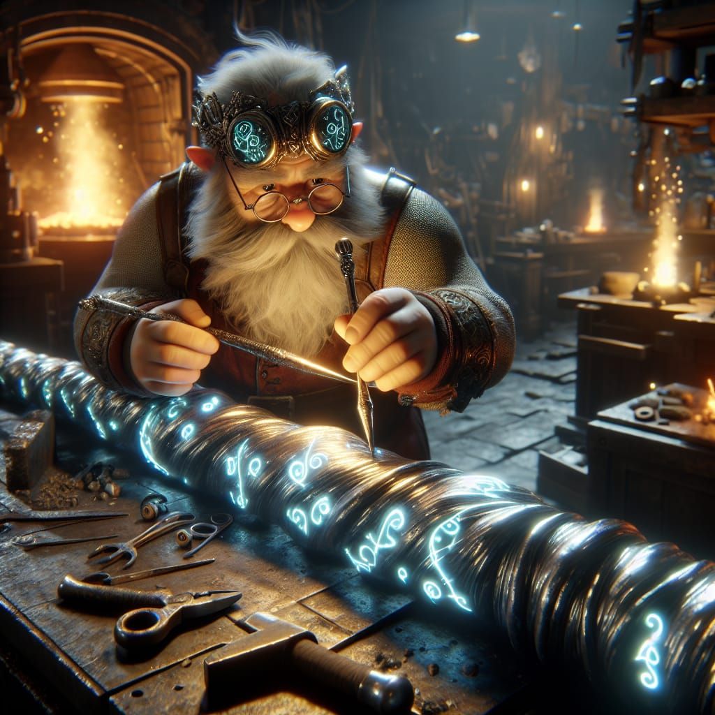 Dwarf Inventor Craftsmanship in a Subterranean Forge