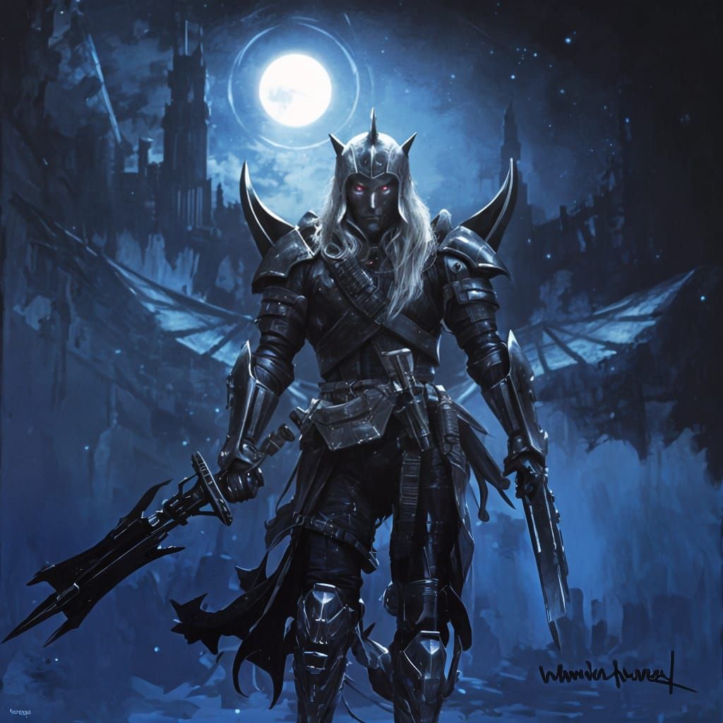 Shadow Knight Under the Moon