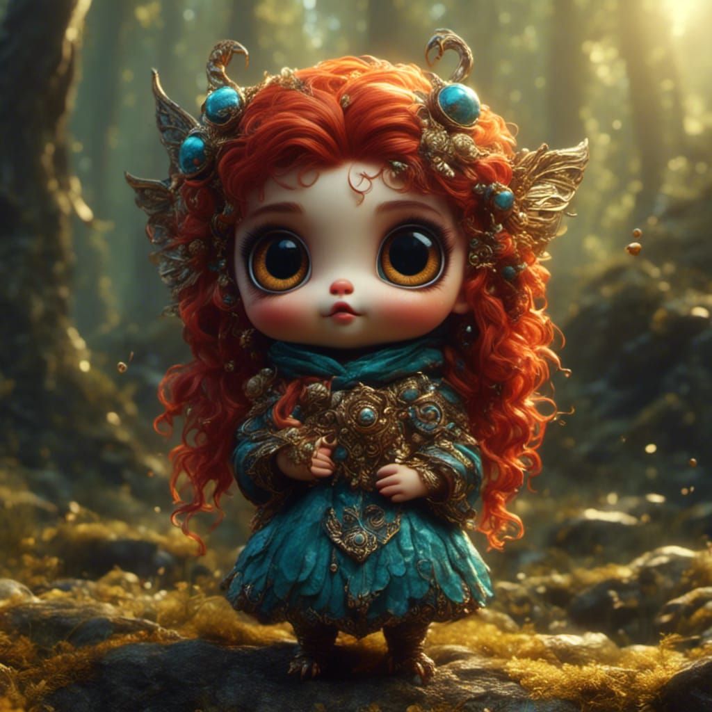 Girl with Large Googly Eyes