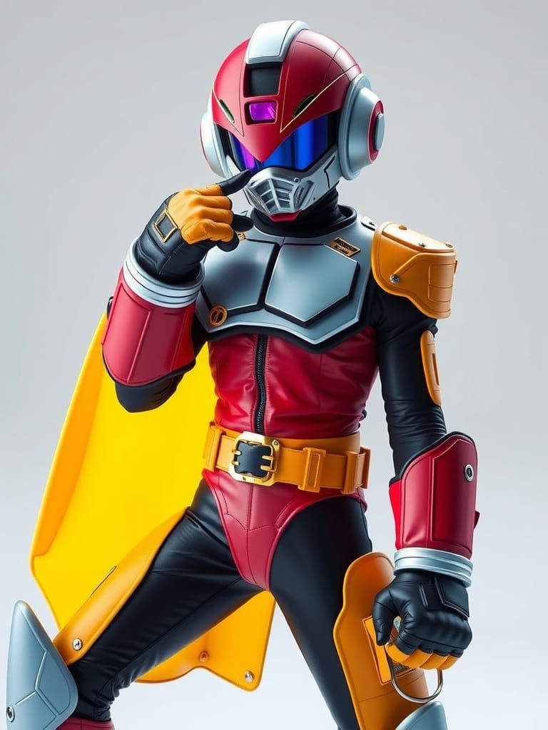 Retro-Futuristic Mega Man Fashion Icon in Daft Punk Style