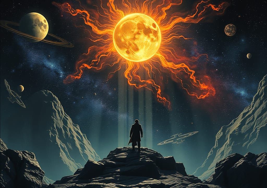 Celestial Masquerade: An Eternal Space Dance