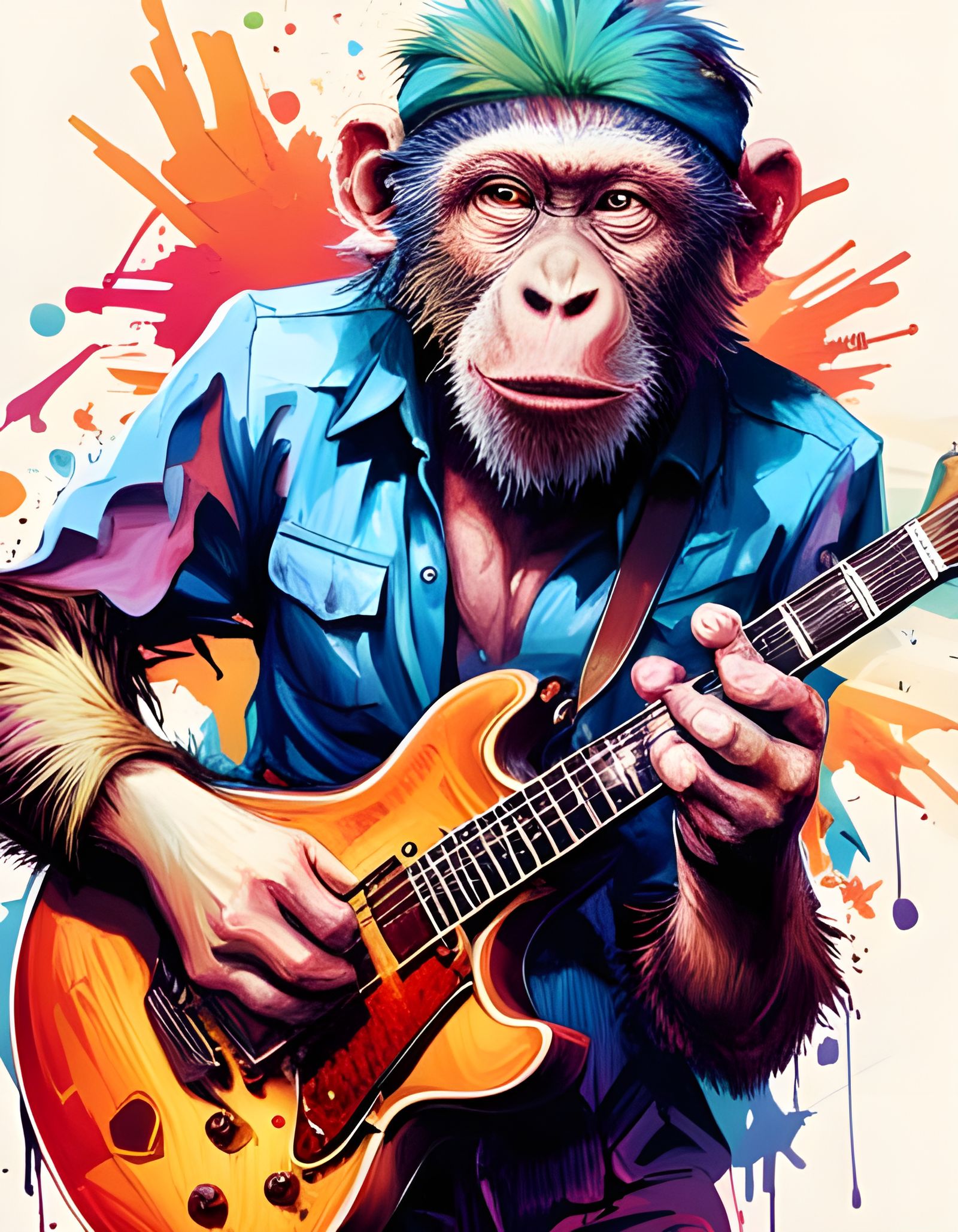 Monkey Guitarist: A Digital 3D Portrait