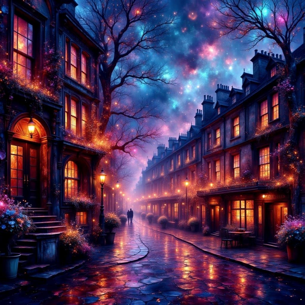 Dreamlike Scenes with Tiny Glowing Lights