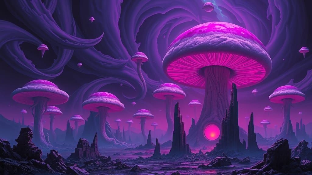 Dystopian World Infested with Alien Mushrooms