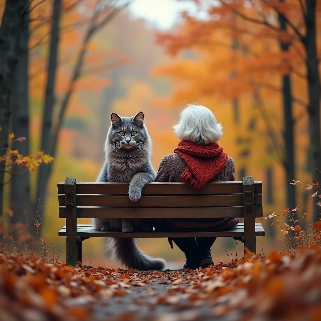 Peaceful Autumn Scene Collage in Dreamlike Aesthetic