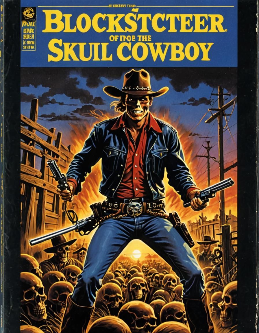VHS Box Cover Art: The Skull Cowboy