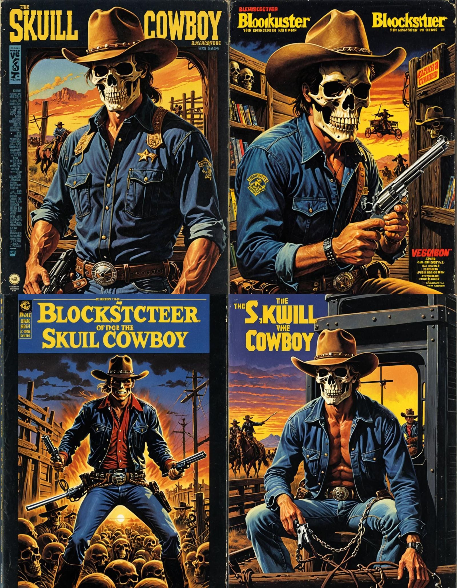 Retro VHS Box Art: The Skull Cowboy