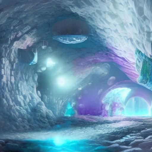 Igloo Diamond Painting with Bubbles and Rain